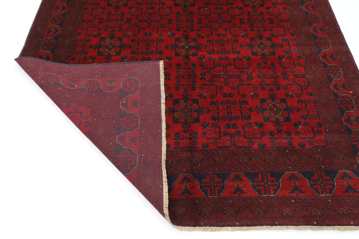 203 x 298 cm | Red Khal Mohammadi Afghan Tribal Hand Knotted Wool Carpet