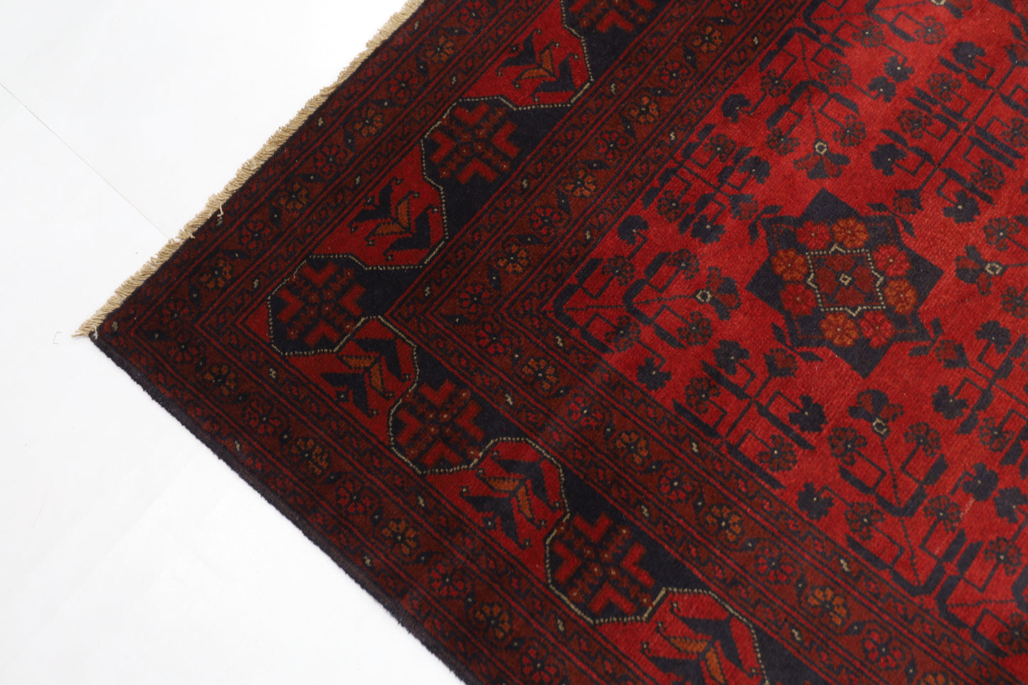 203 x 298 cm | Red Khal Mohammadi Afghan Tribal Hand Knotted Wool Carpet