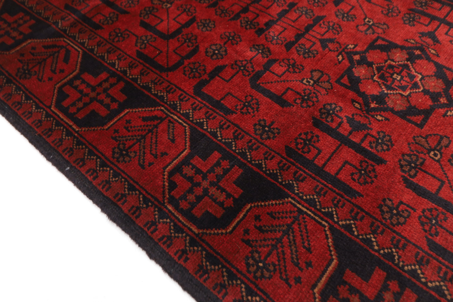 127 x 193 cm | Red Khal Mohammadi Afghan Tribal Hand Knotted Wool Carpet