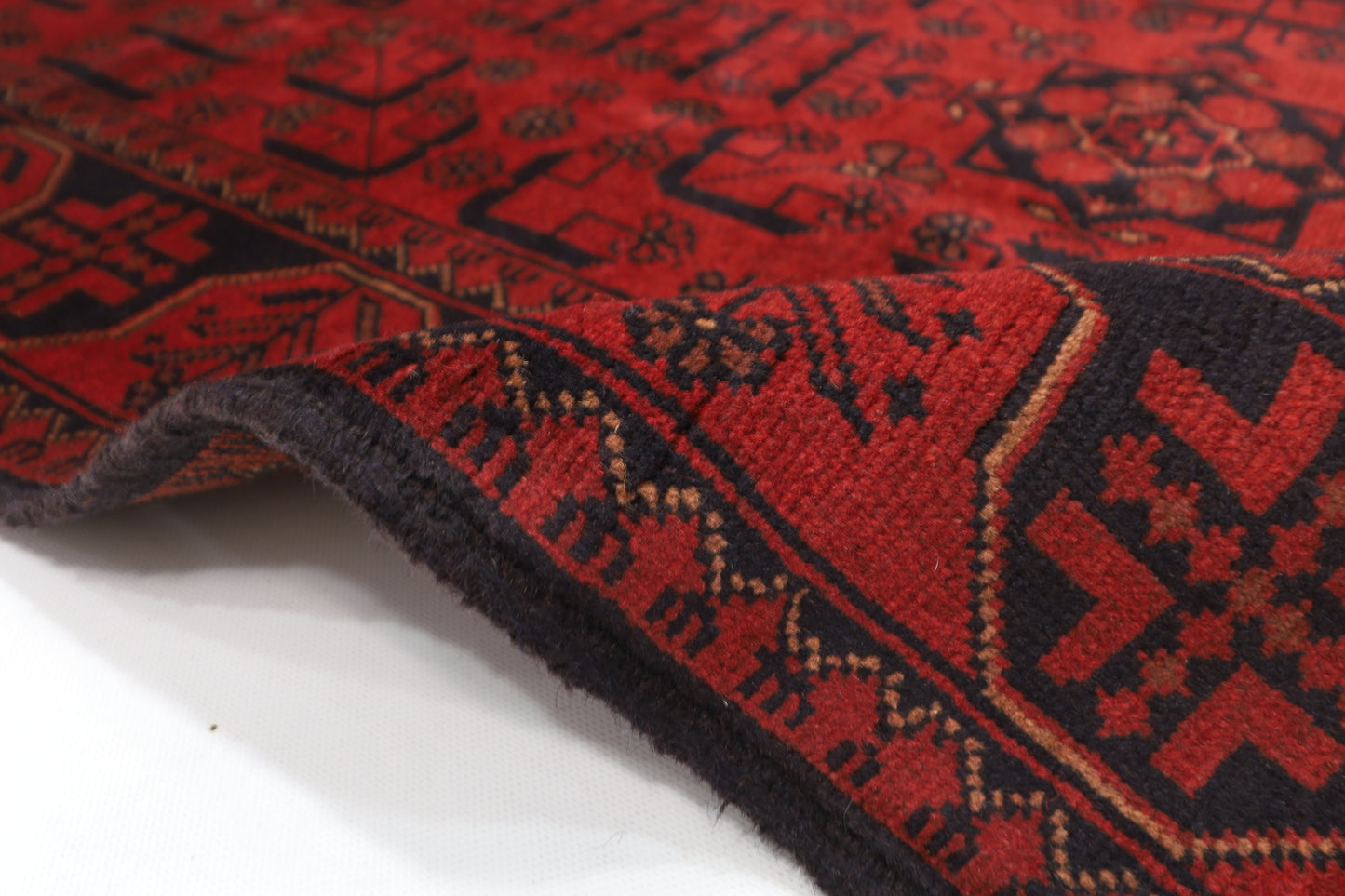 127 x 193 cm | Red Khal Mohammadi Afghan Tribal Hand Knotted Wool Carpet