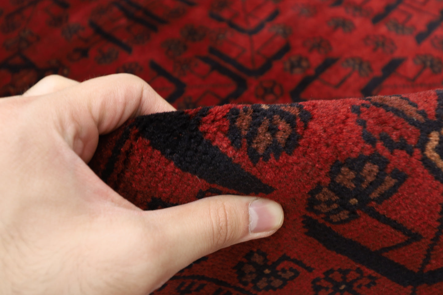 127 x 193 cm | Red Khal Mohammadi Afghan Tribal Hand Knotted Wool Carpet