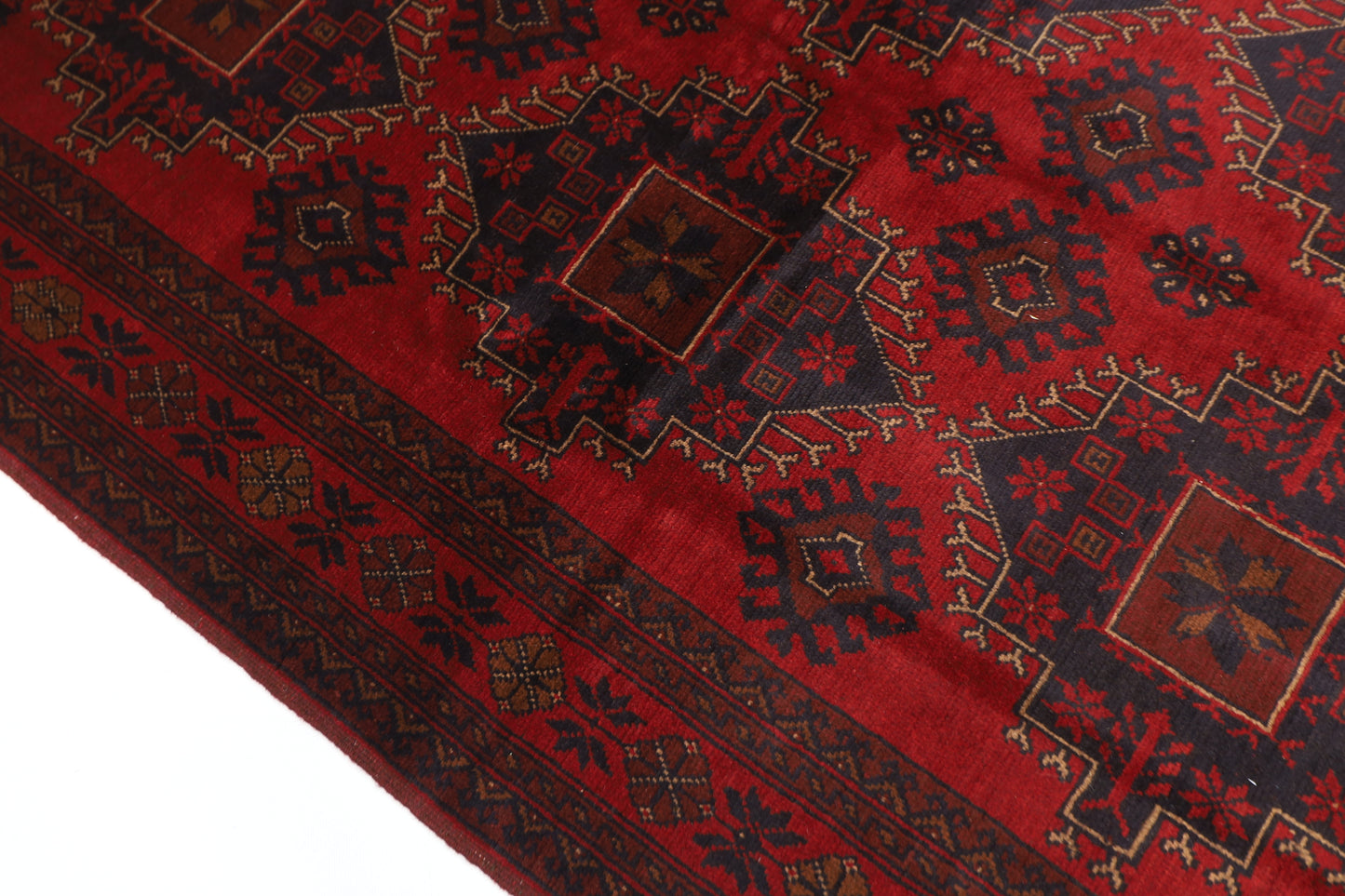 130 x 200 cm | Red Khal Mohammadi Afghan Tribal Hand Knotted Wool Carpet