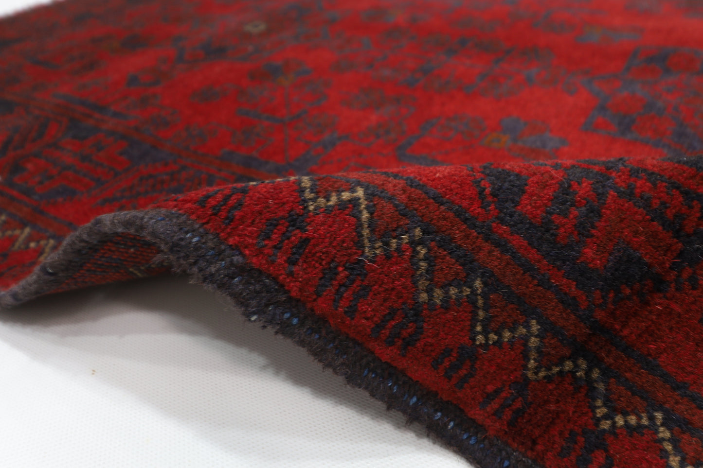 82 x 119 cm | Red Khal Mohammadi Afghan Tribal Hand Knotted Wool Carpet