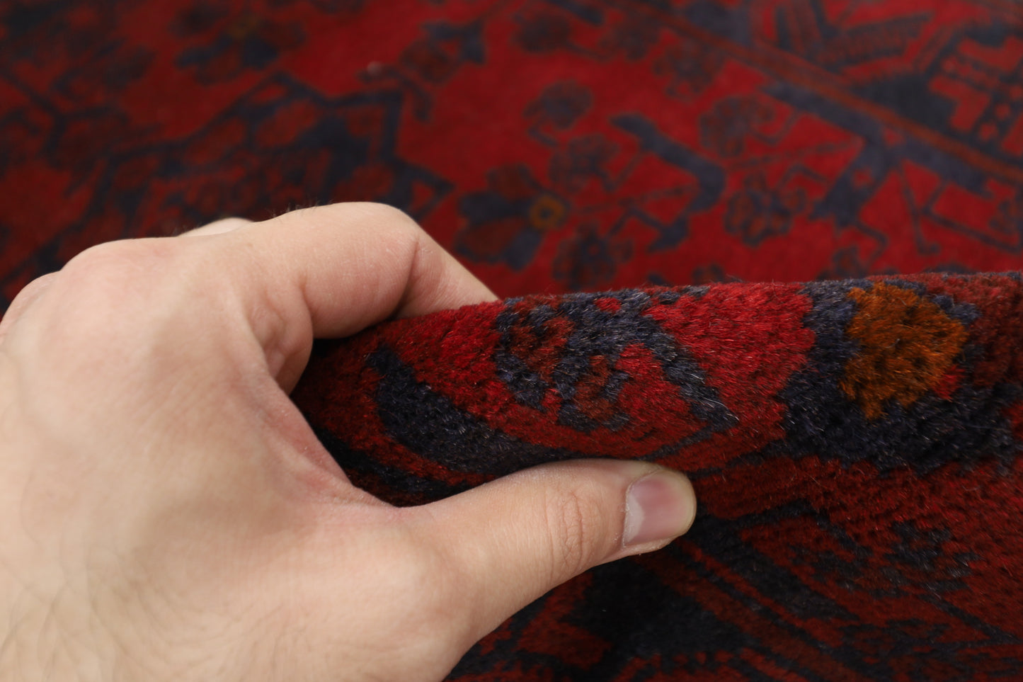 82 x 119 cm | Red Khal Mohammadi Afghan Tribal Hand Knotted Wool Carpet
