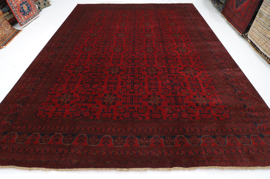 300 x 390 cm | Red Khal Mohammadi Afghan Tribal Hand Knotted Wool Carpet