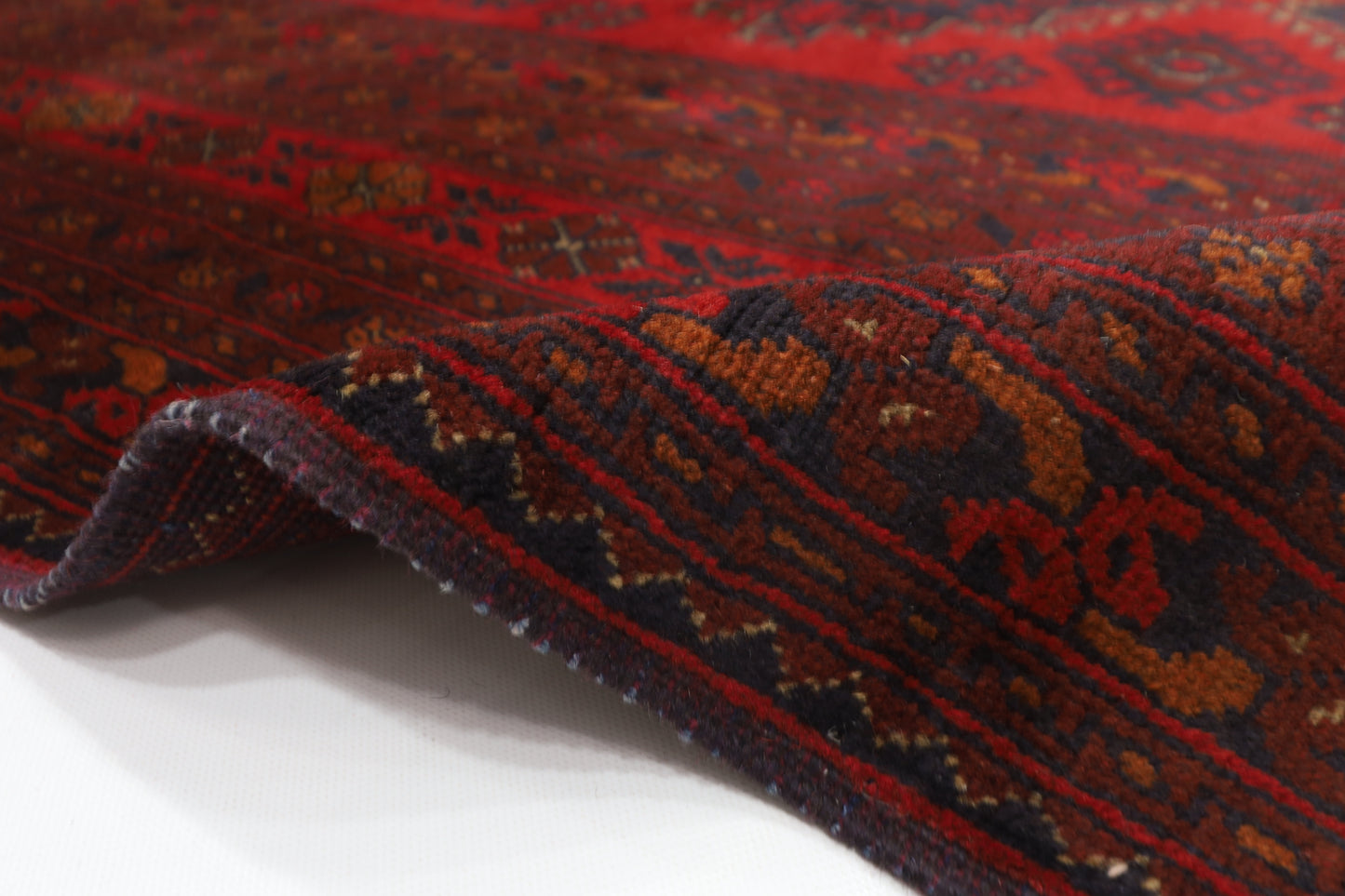 302 x 386 cm | Red Khal Mohammadi Afghan Tribal Hand Knotted Wool Carpet