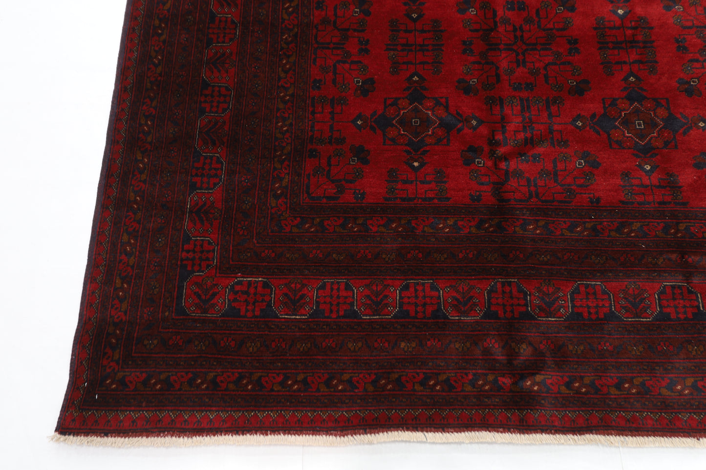 252 x 362 cm | Red Khal Mohammadi Afghan Tribal Hand Knotted Wool Carpet