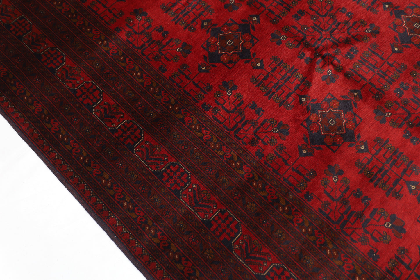 252 x 362 cm | Red Khal Mohammadi Afghan Tribal Hand Knotted Wool Carpet