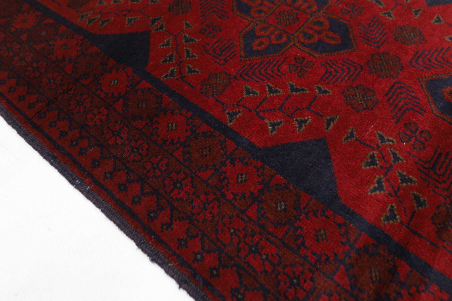 80 x 122 cm | Red Khal Mohammadi Afghan Tribal Hand Knotted Wool Carpet