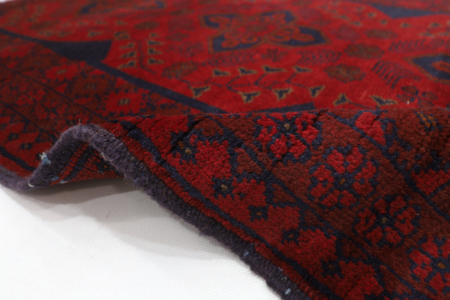 80 x 122 cm | Red Khal Mohammadi Afghan Tribal Hand Knotted Wool Carpet