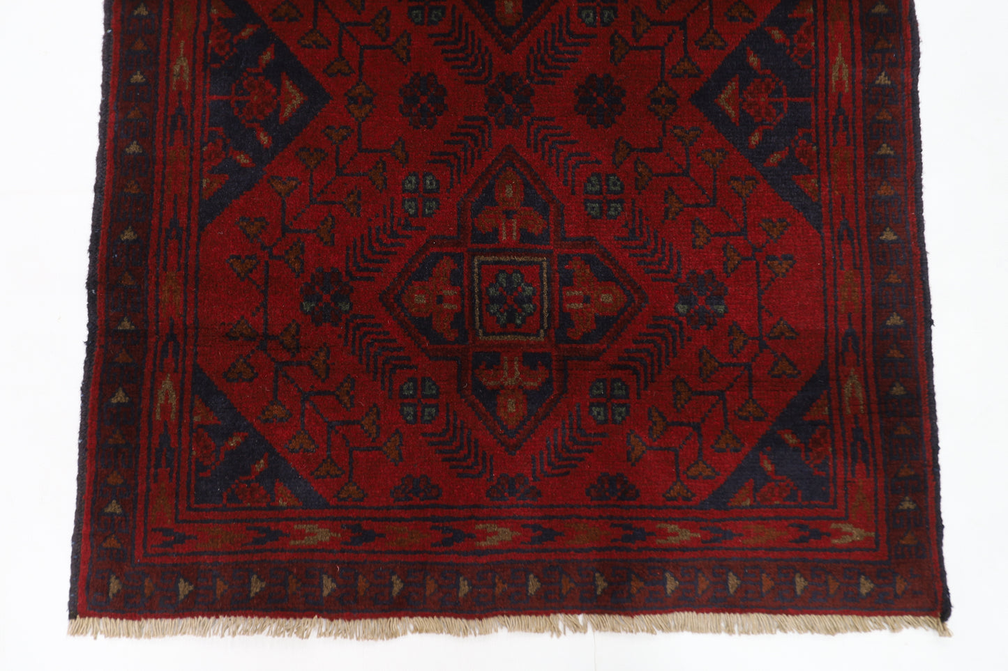 80 x 122 cm | Red Khal Mohammadi Afghan Tribal Hand Knotted Wool Carpet