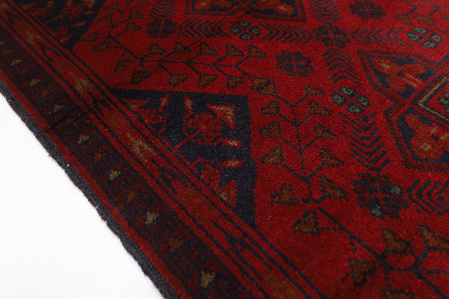 80 x 122 cm | Red Khal Mohammadi Afghan Tribal Hand Knotted Wool Carpet