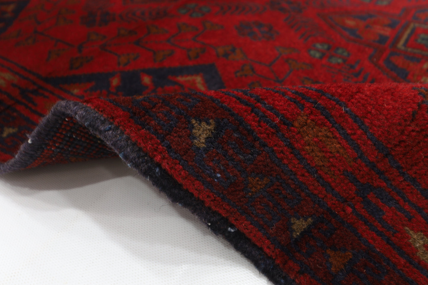 80 x 122 cm | Red Khal Mohammadi Afghan Tribal Hand Knotted Wool Carpet