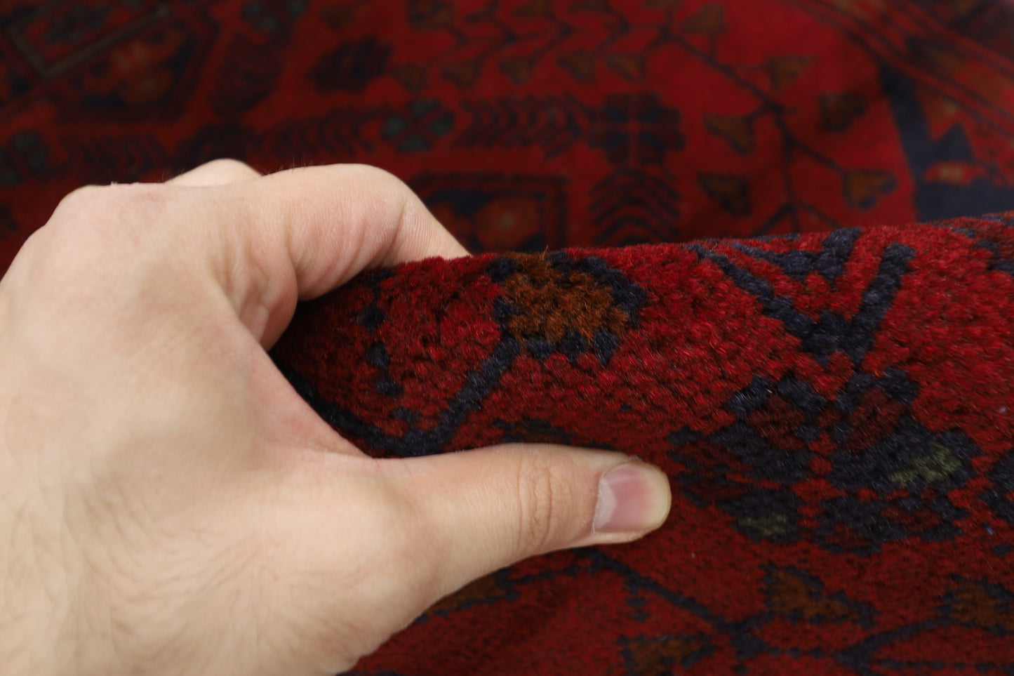80 x 122 cm | Red Khal Mohammadi Afghan Tribal Hand Knotted Wool Carpet