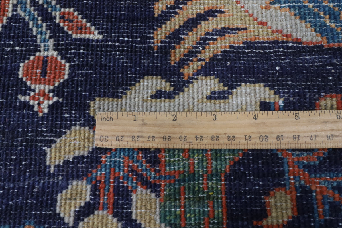 170 x 237 cm | Birds Blue Hand Knotted Wool Afghan Carpet