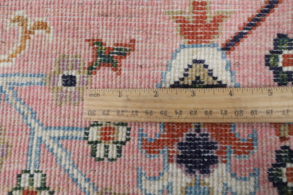 177 x 241 cm | Sultani Pink Design Hand Knotted Wool Afghan Carpet