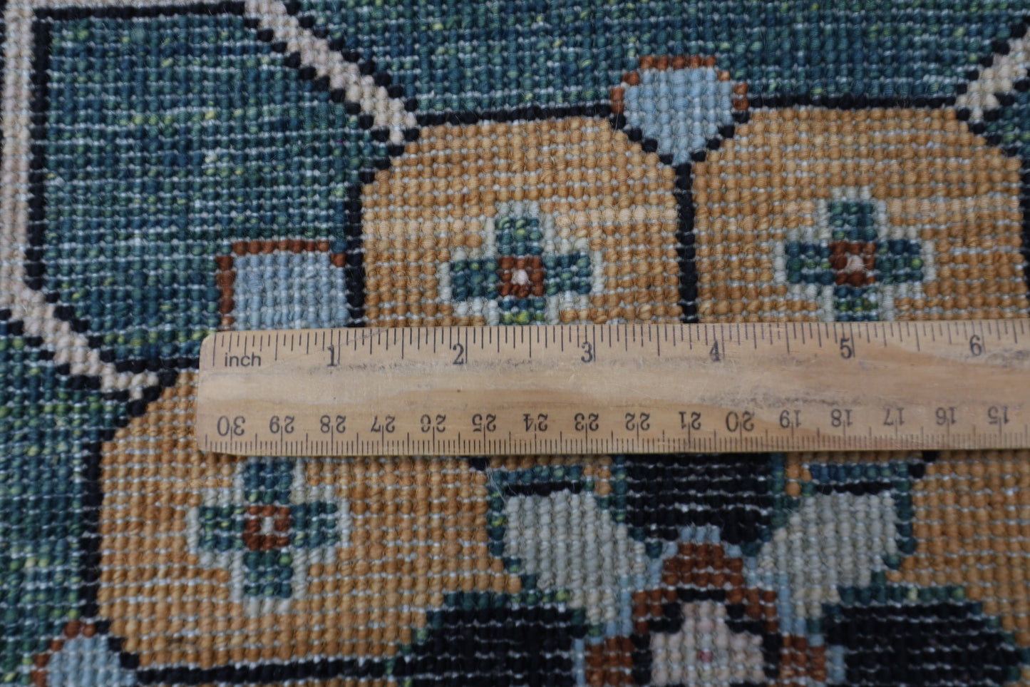 275 x 374 cm | floral Green Area Rug Afghan Hand Knotted veg Dye Wool carpet