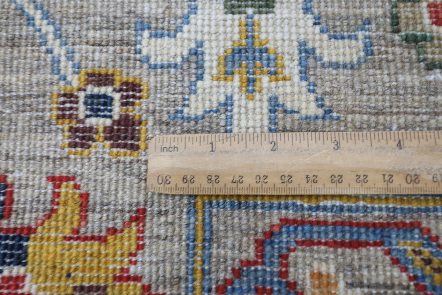 274 x 366 cm | Floral Gray Area Rug Afghan Hand Knotted Veg Dye Wool carpet