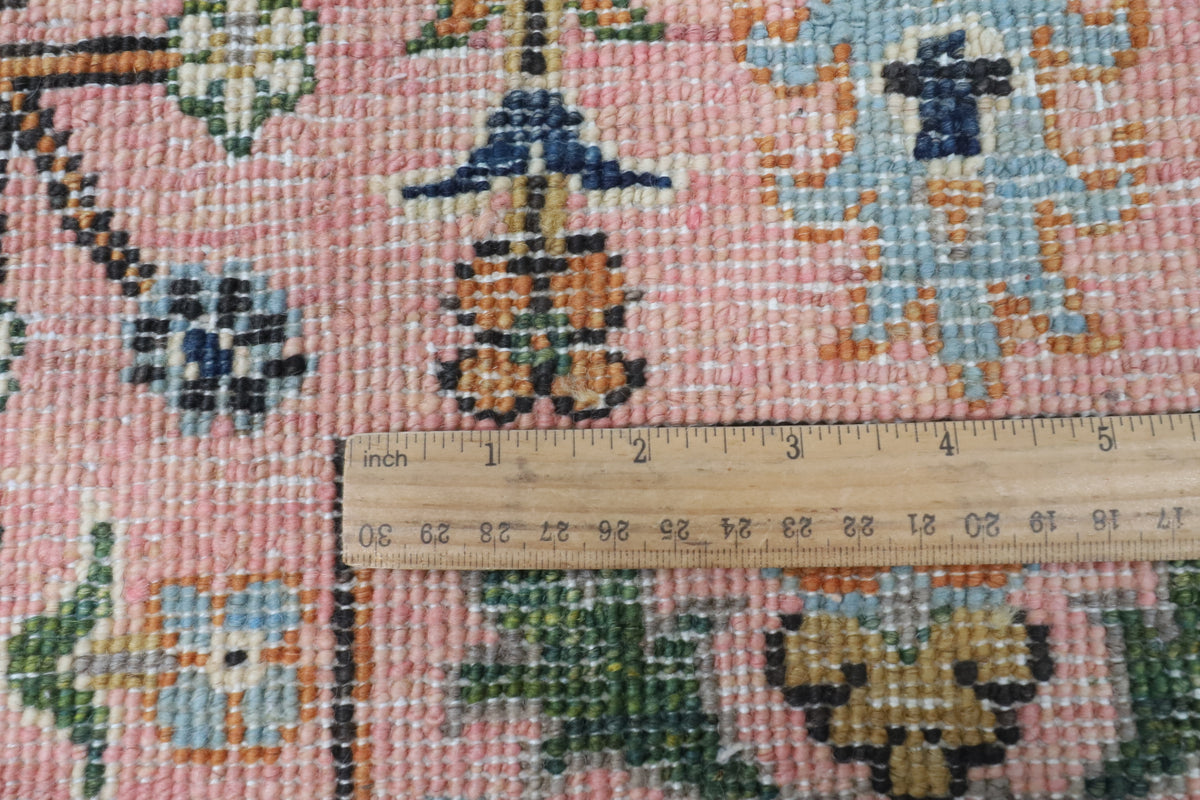 183 x 268 cm | Sultani Pink Hand Knotted Wool Afghan Carpet