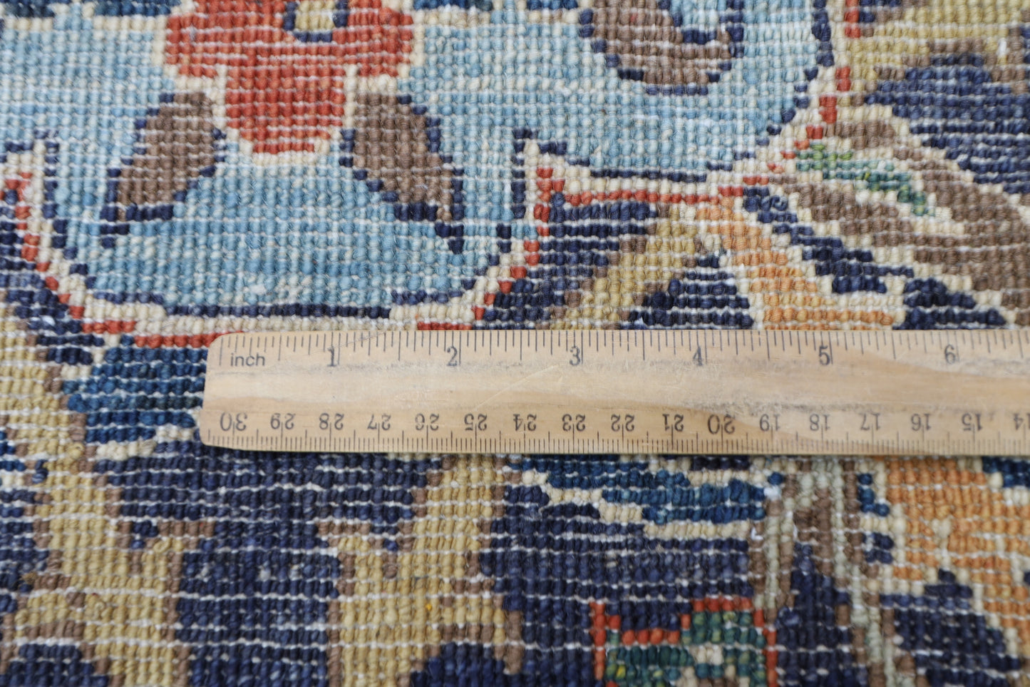 248 x 296 cm | Floral Blue Area Rug Afghan Hand Knotted Veg Dye Wool carpet