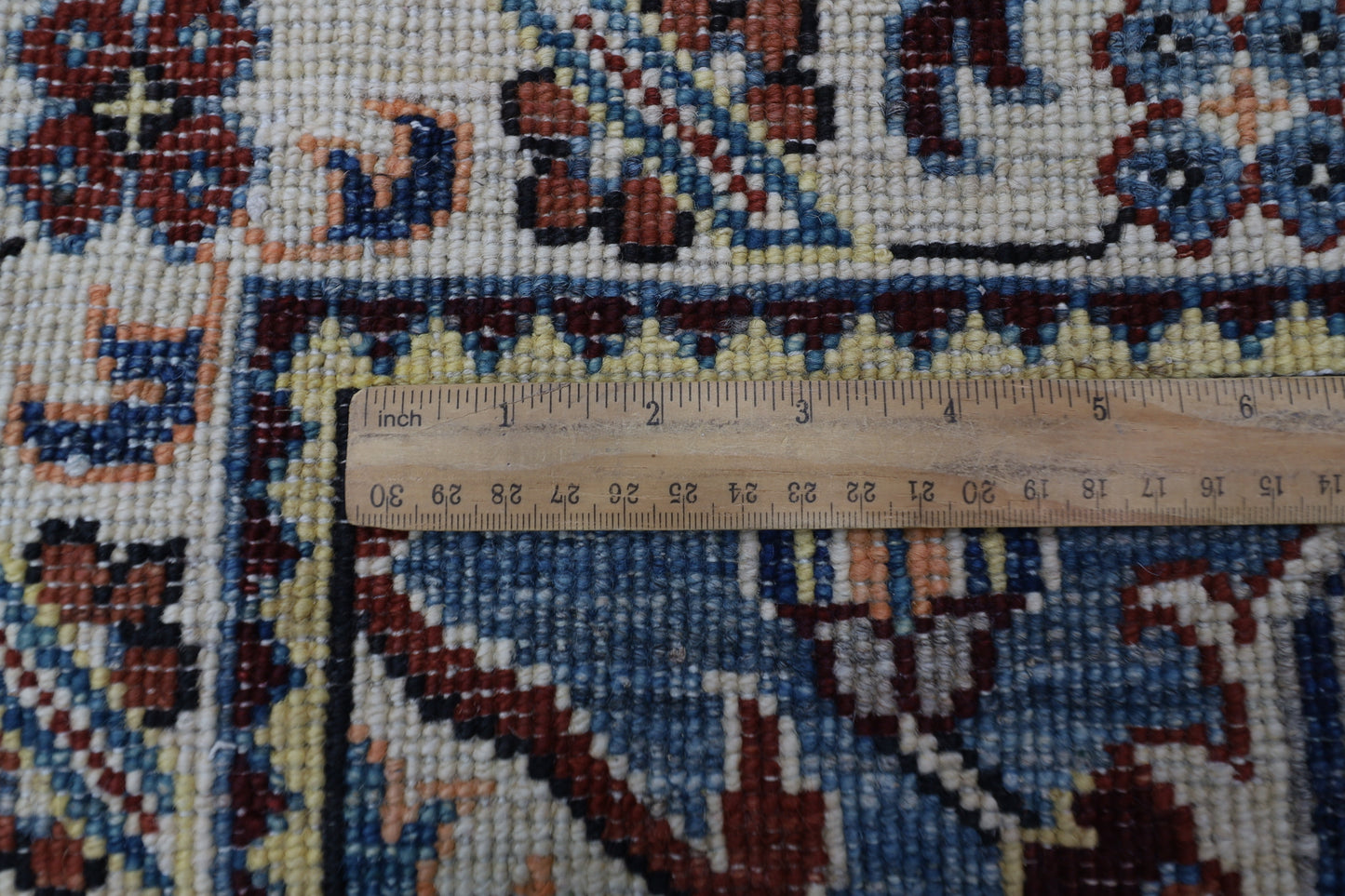 271 x 368 cm | Heriz Geometric Gray Area Rug Afghan Hand Knotted veg Dye Wool carpet