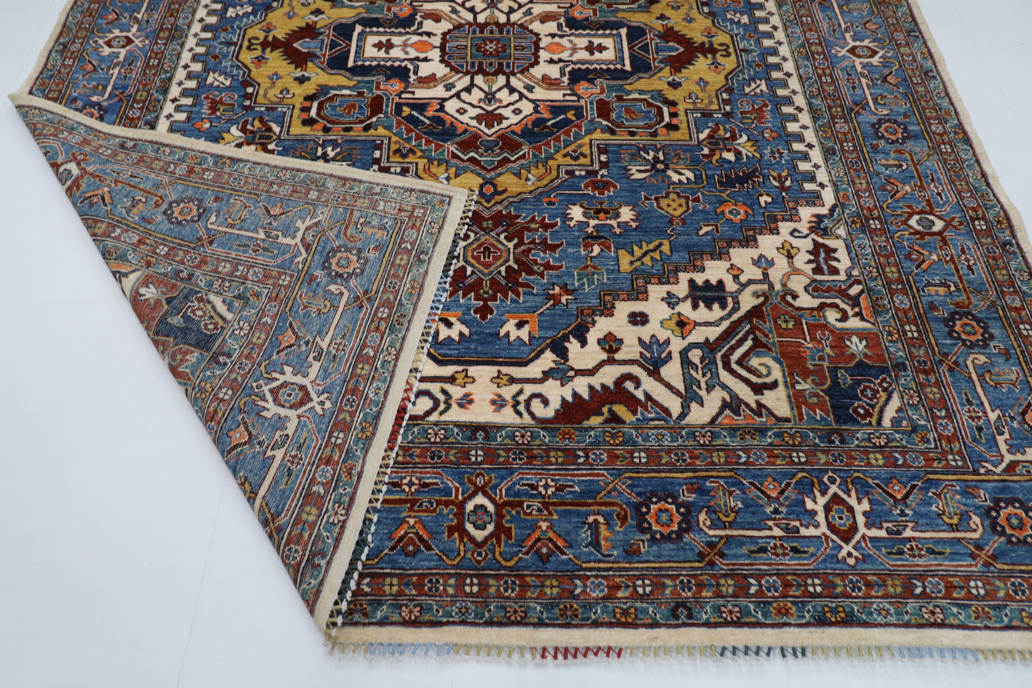 246 x 296 cm | heriz gematric gray Area Rug Afghan Hand Knotted veg Dye Wool carpet