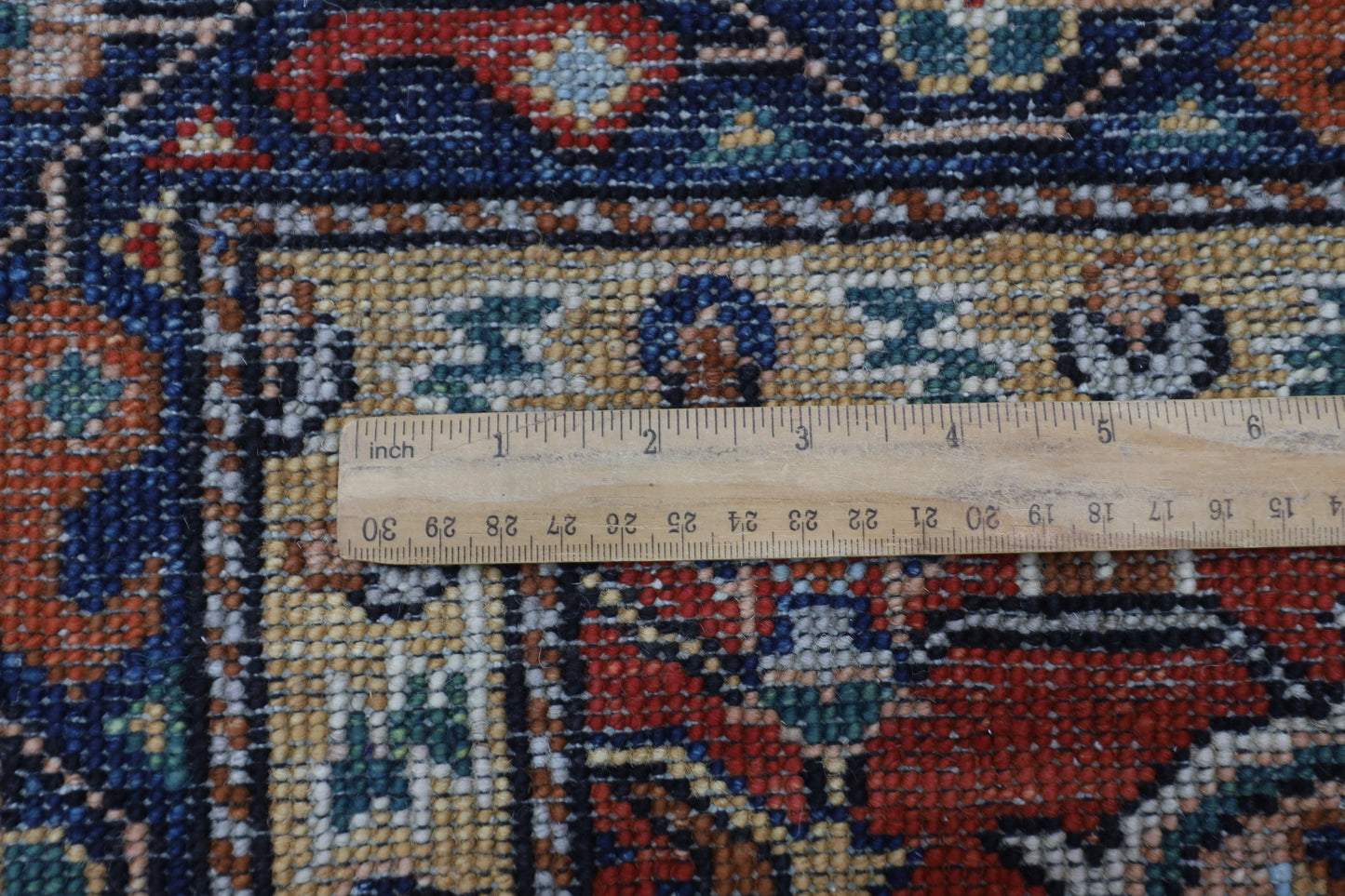 368 x 450 cm | floral Tribal Blue large Area Rug Afghan Hand Knotted veg Dye Wool carpet