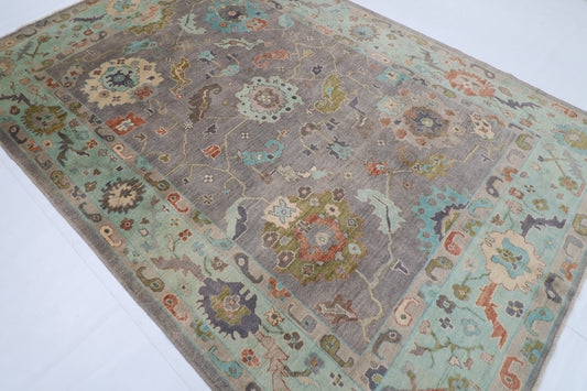 208 x 302 cm | Floral Oushak Tribal Area Rug Afghan Hand Knotted veg Dye Wool carpet