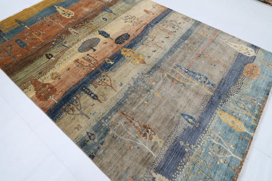 203 x 297 cm | landscape Tribal Area Rug Afghan Hand Knotted veg Dye Wool carpet