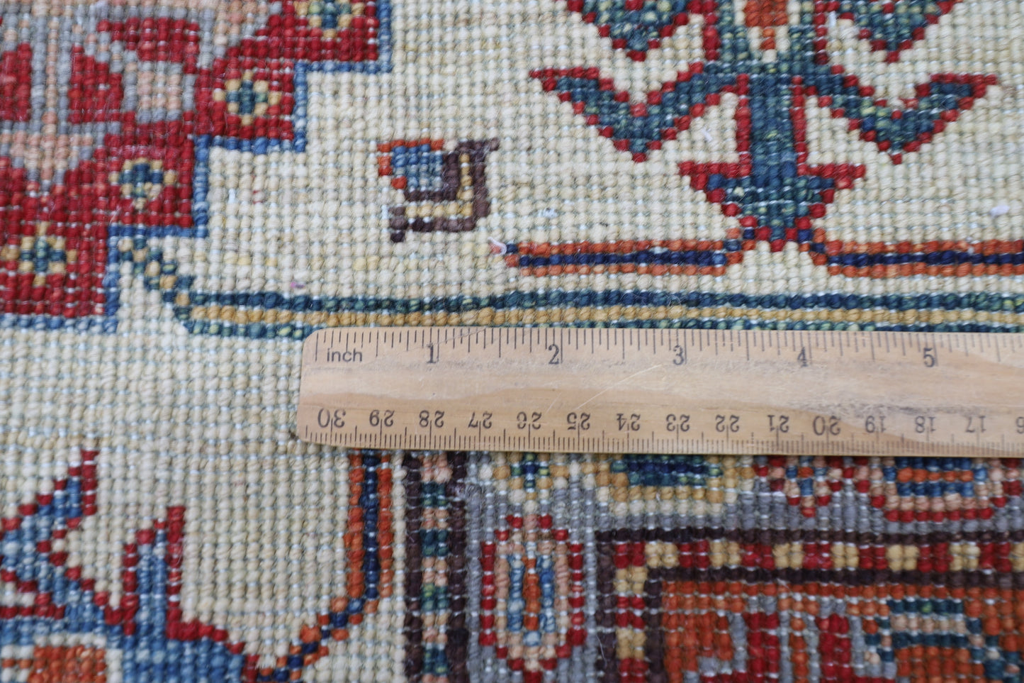 206 x 297 cm | Oriental Kazak Blue Area Rug Afghan Hand Knotted Veg Dye Wool carpet