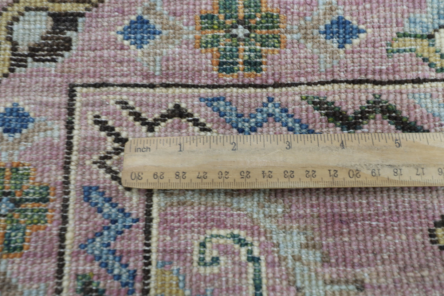 83 x 288 cm | Pink Runner Rug Afghan Hand Knotted Veg Dye Wool carpet
