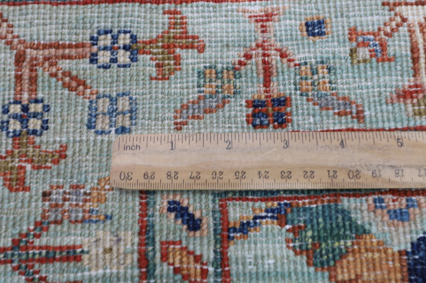 85 x 279 cm | Turquoise Runner Rug Afghan Hand Knotted Veg Dye Wool carpet