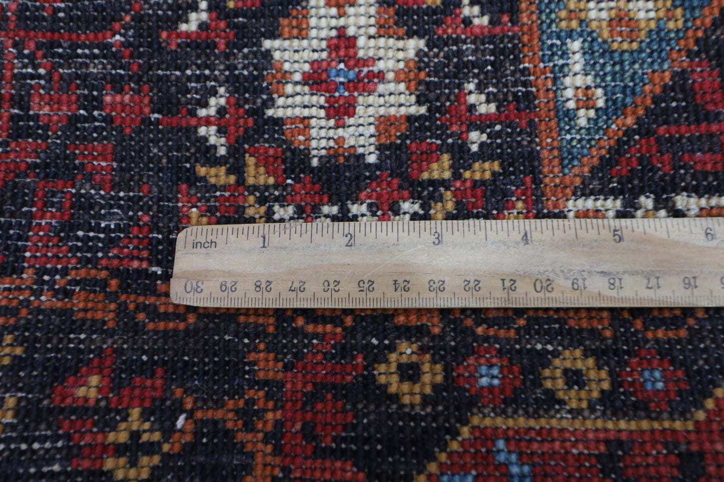 78 x 675 cm | Black Mamluk Runner Rug Afghan Hand Knotted Veg Dye Wool carpet