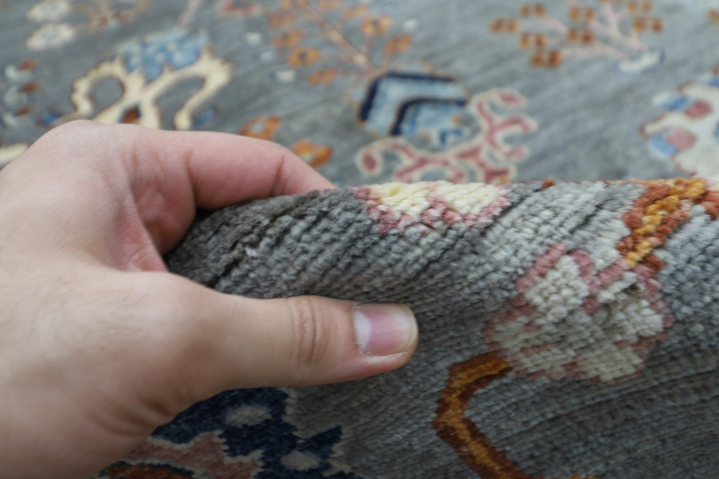303 x 428 cm | Gray Bidjar Afghan Tribal Hand Knotted Wool Carpet