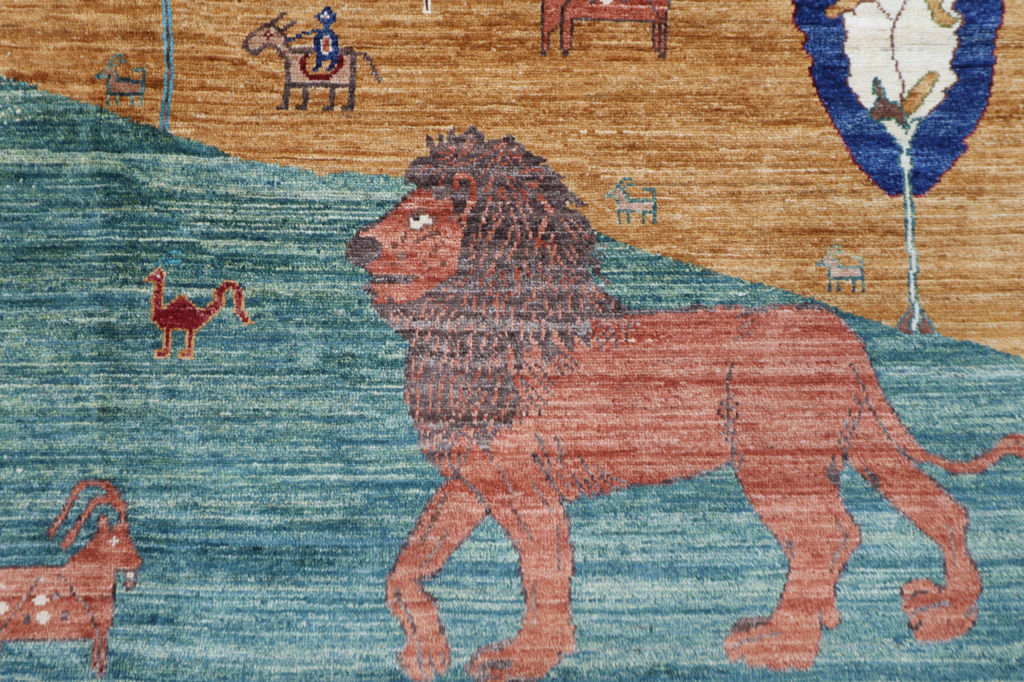 298 x 350 cm | Animal Paradise Afghan Tribal Hand Knotted Carpet