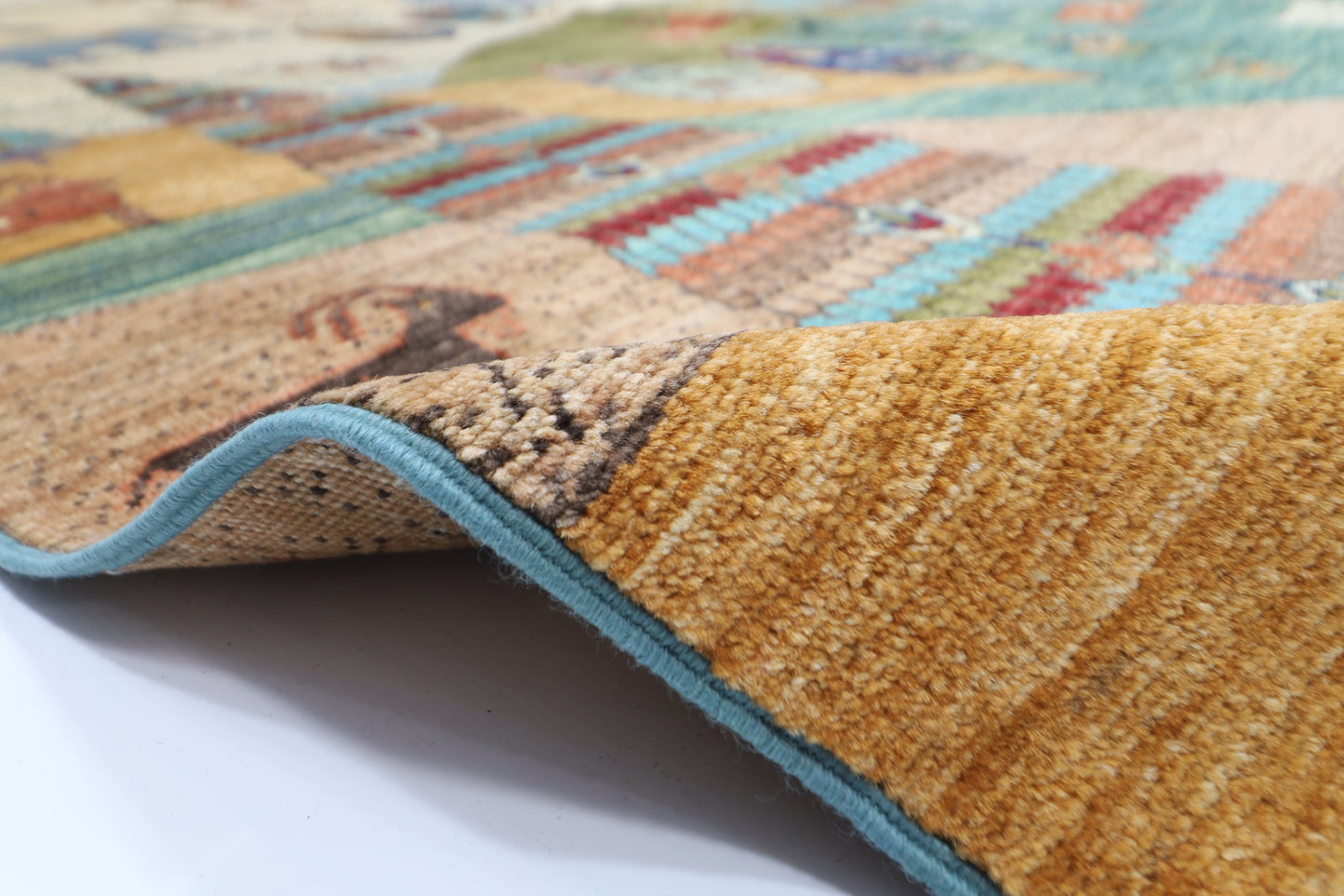 298 x 350 cm | Animal Paradise Afghan Tribal Hand Knotted Carpet