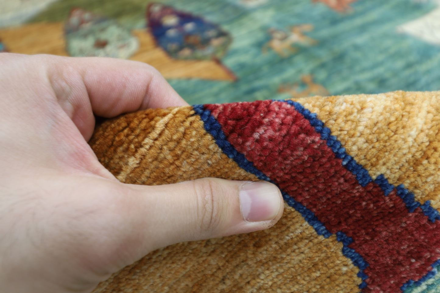 298 x 350 cm | Animal Paradise Afghan Tribal Hand Knotted Carpet