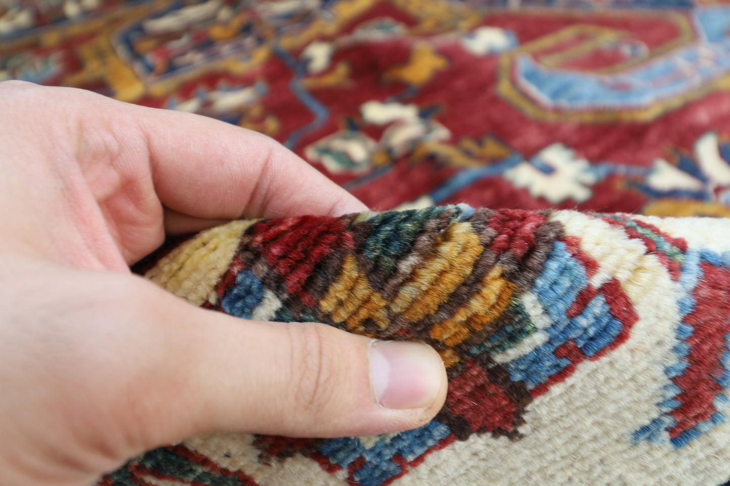 272 x 360 cm | Heriz Afghan Tribal Hand Knotted Carpet