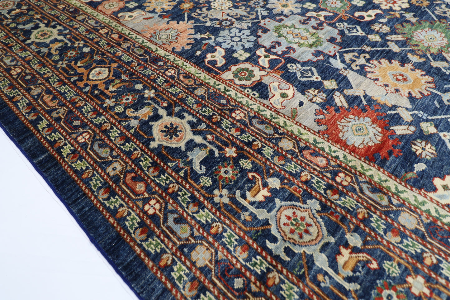 299 x 420 cm | Abstract Bidjar Afghan Tribal Hand Knotted Wool Carpet