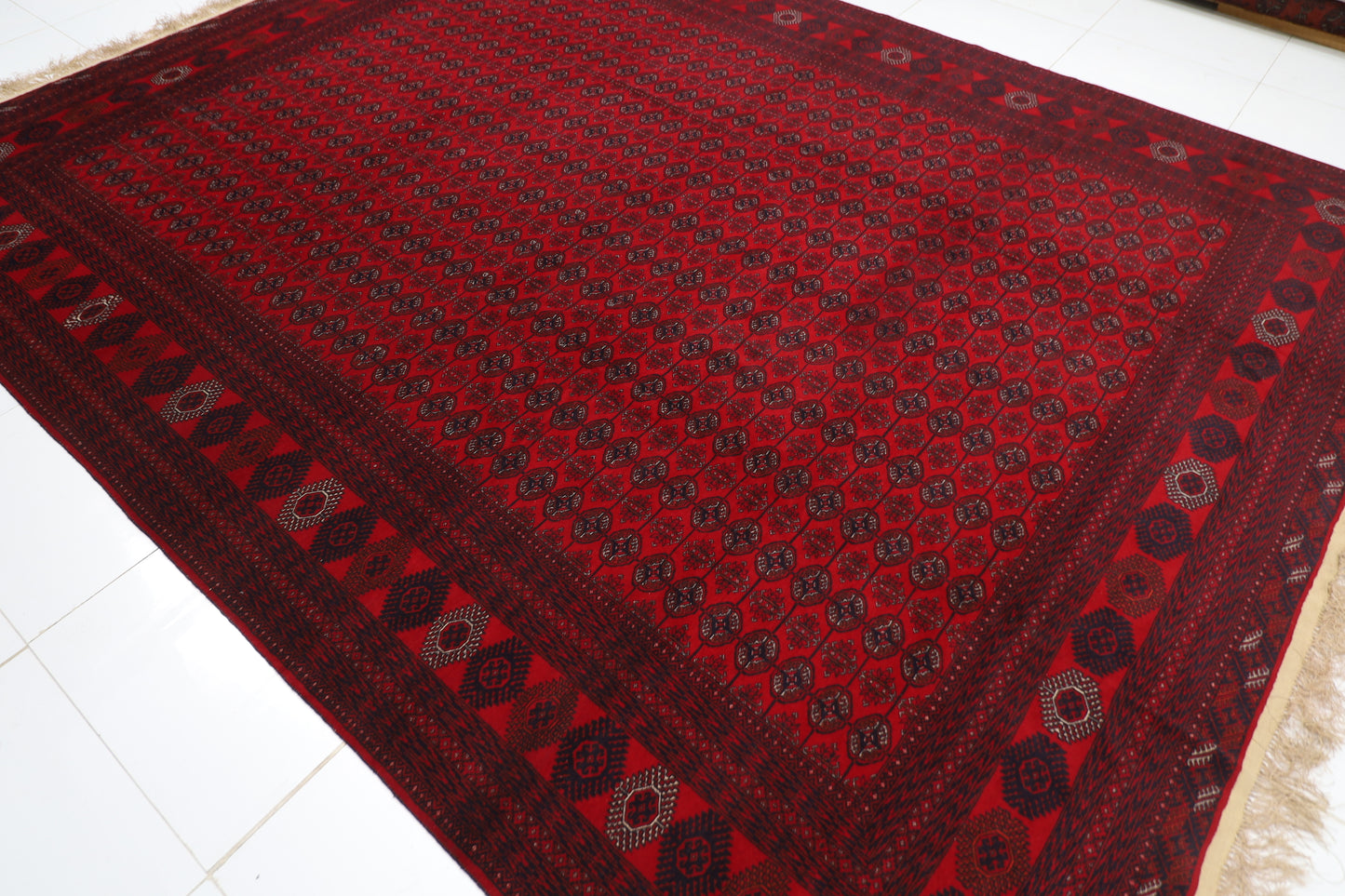 298 x 386 cm | Fine Bokhara Tribal Hand Knotted Carpet