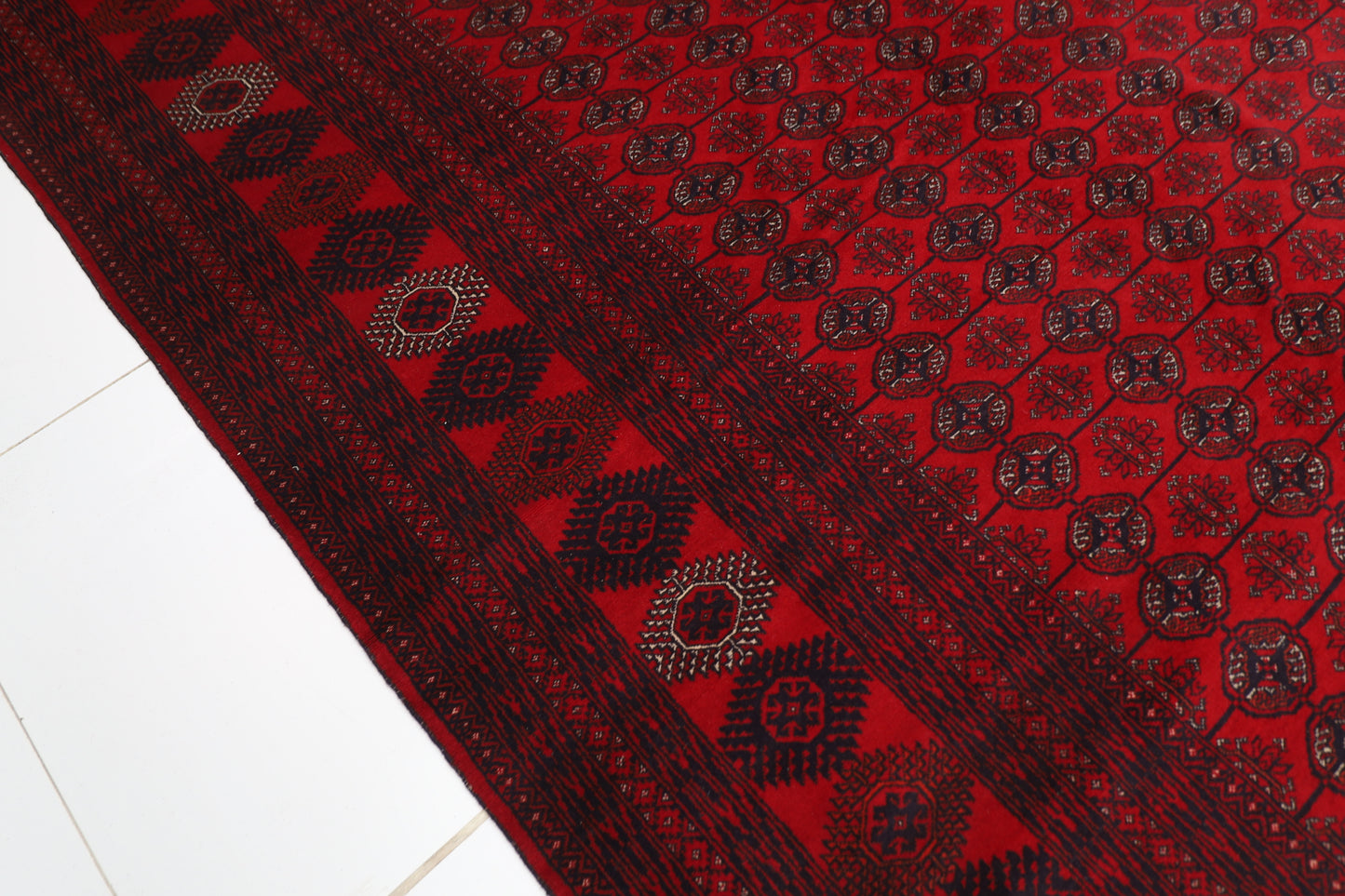 298 x 386 cm | Fine Bokhara Tribal Hand Knotted Carpet