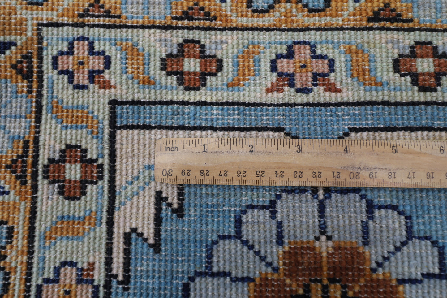 252 x 304 cm | Blueish Grey Afghan Tribal Hand Knotted Wool Carpet