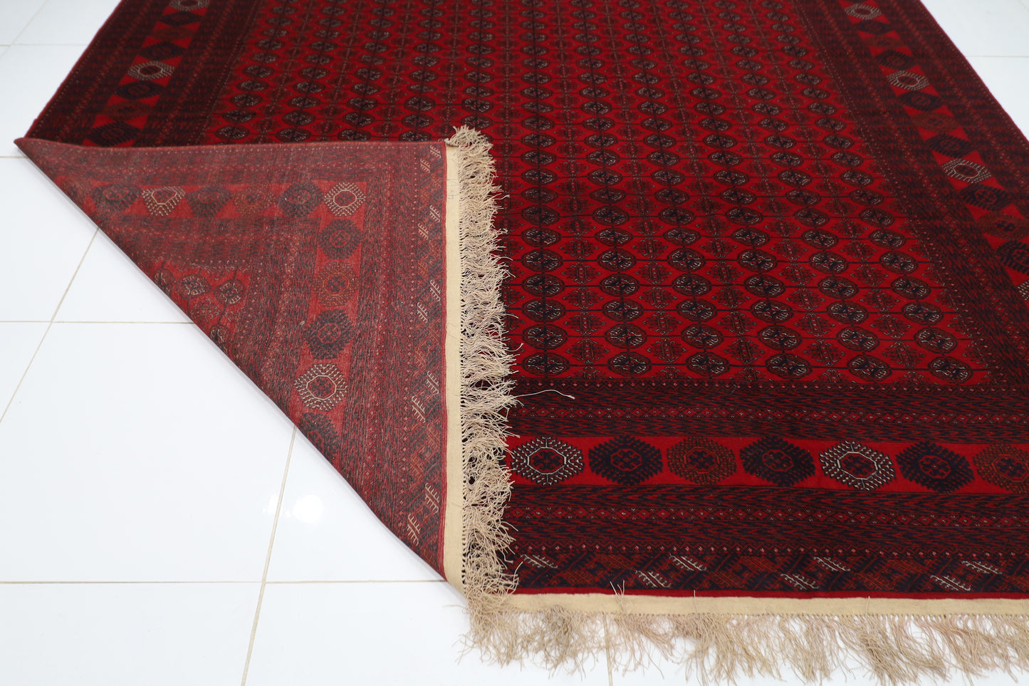 298 x 386 cm | Fine Bokhara Tribal Hand Knotted Carpet