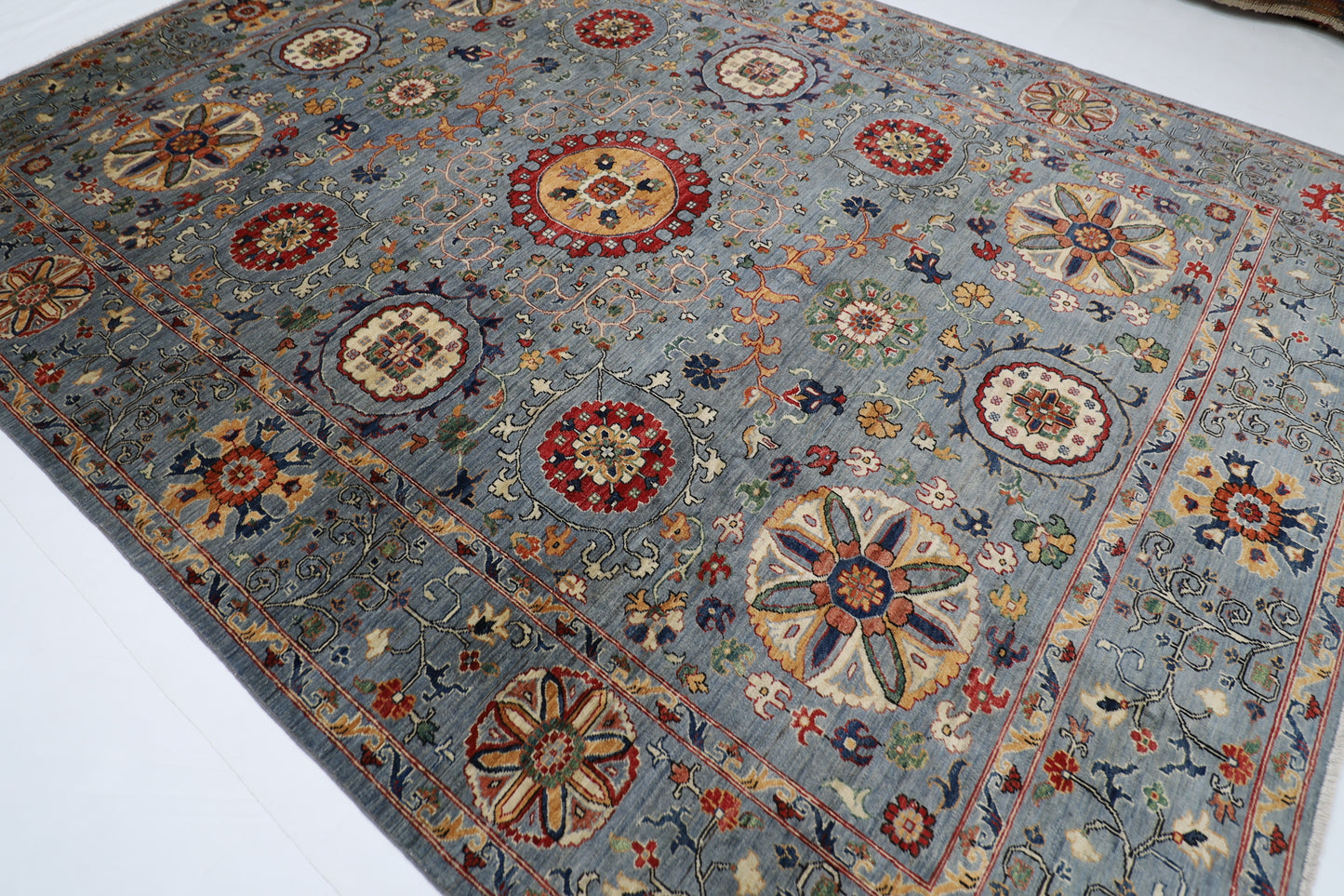 273 x 363 cm | Suzani Afghan Tribal Hand Knotted Wool Carpet