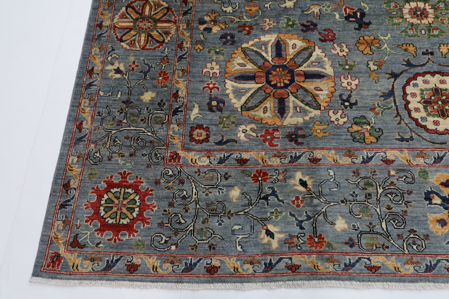 273 x 363 cm | Suzani Afghan Tribal Hand Knotted Wool Carpet