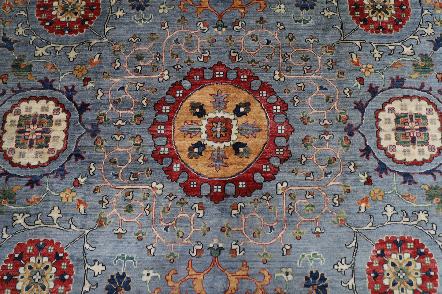 273 x 363 cm | Suzani Afghan Tribal Hand Knotted Wool Carpet