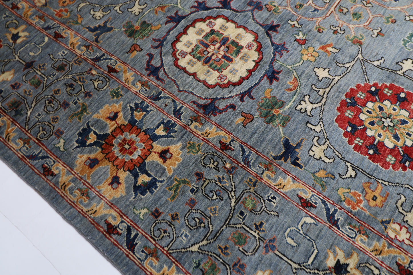 273 x 363 cm | Suzani Afghan Tribal Hand Knotted Wool Carpet