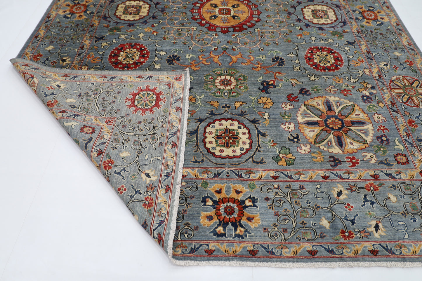 273 x 363 cm | Suzani Afghan Tribal Hand Knotted Wool Carpet