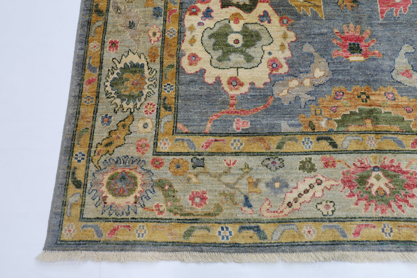 203 x 297 cm | Oushak Afghan Tribal Hand Knotted Wool Carpet
