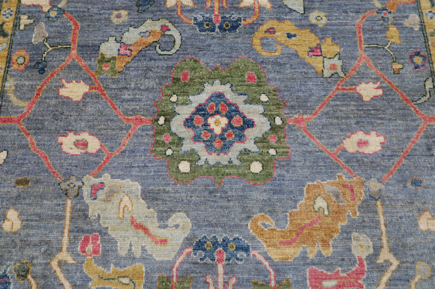 203 x 297 cm | Oushak Afghan Tribal Hand Knotted Wool Carpet